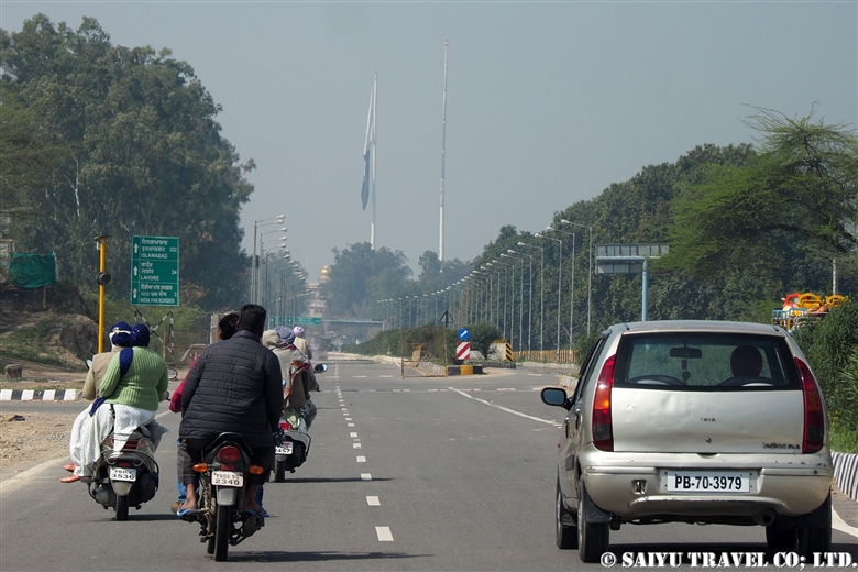 Pakistan-India border crossing – Attari (India) to Wagha (Pakistan).